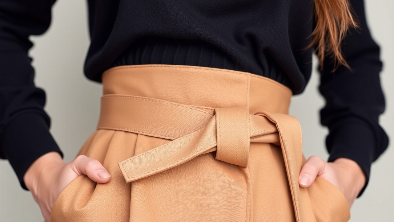 Apple shape outfits highlighted with a belt detail