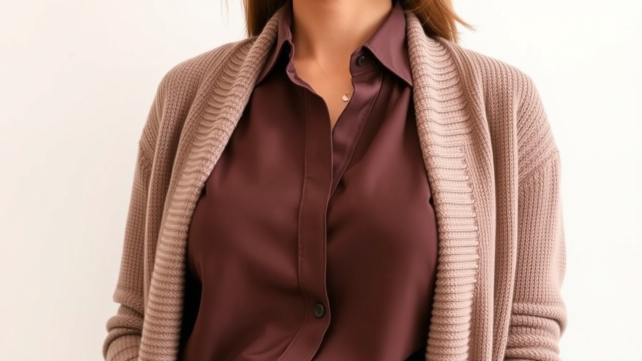 layered cardigan look for fall
