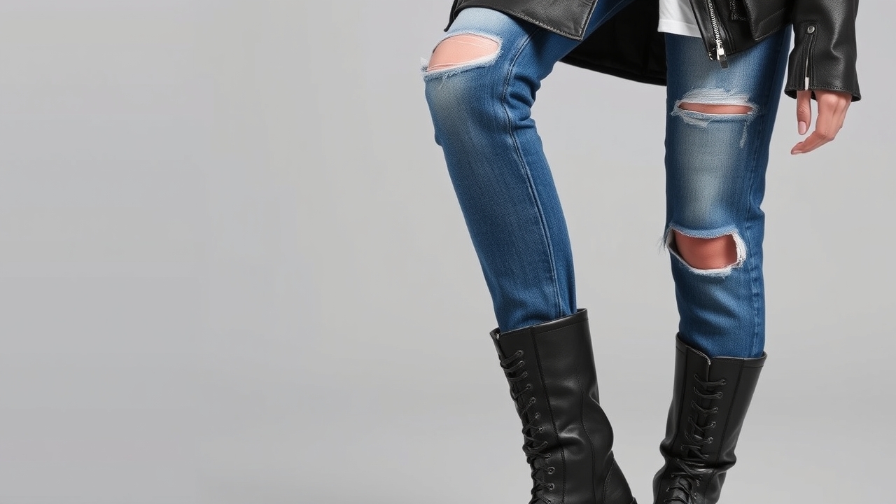 Detailed biker jacket looks with denim
