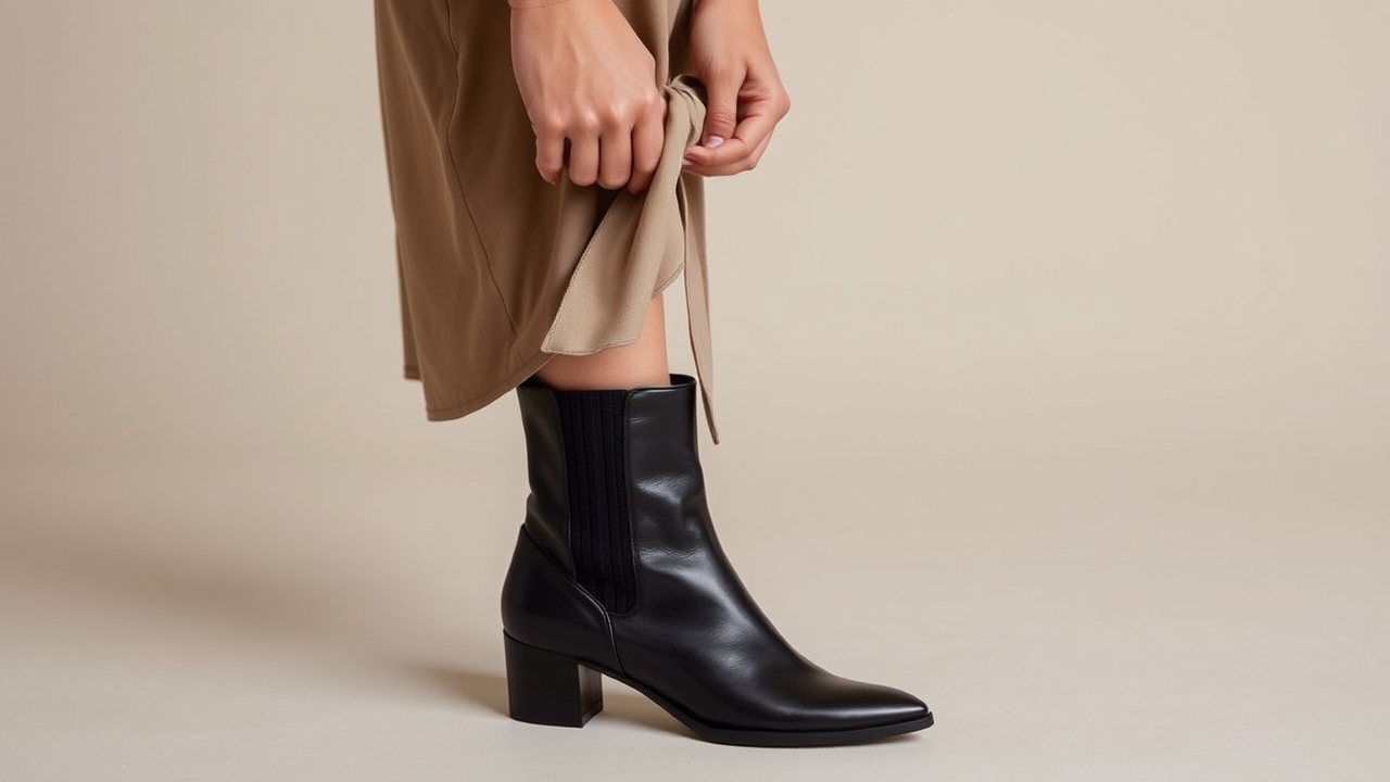 booties with dress pairing
